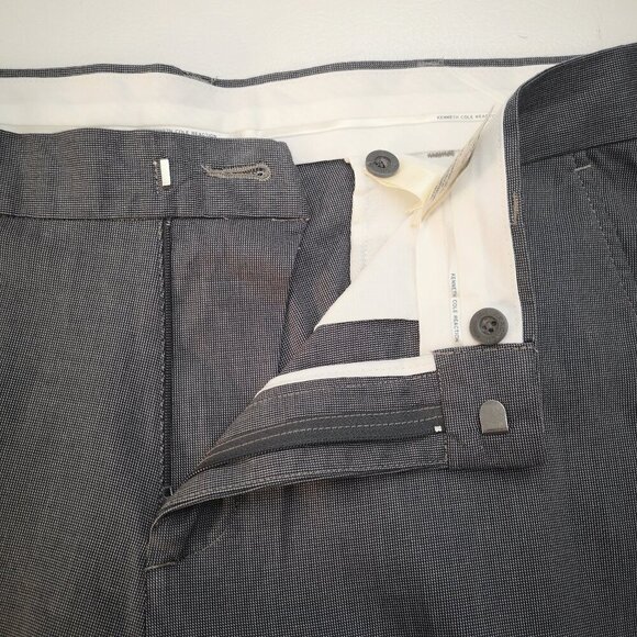 NWT Reaction Kenneth Cole Men's Size 34/30 Straight Legs Grey Flat Front Pants - Picture 11 of 13
